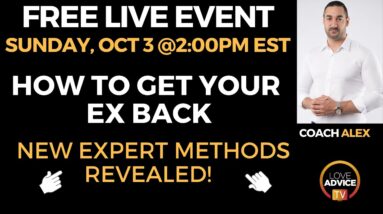 FREE WEBINAR: How to Get Your Ex Back | Sun, Oct 3rd @2:00pm EST